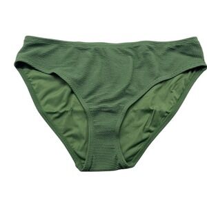 NWT Andie Swim Sea Green Ribbed Ripple Textured Bikini Bottoms Size Large